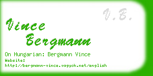 vince bergmann business card